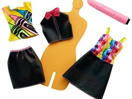 Barbie Crayola Rainbow Design Fashion Set Fashion