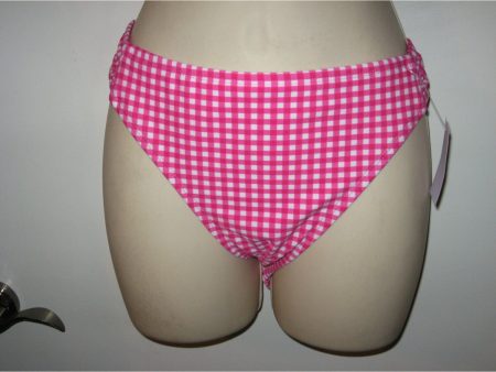 XHILARATION Women s Pink Check Bikini Bikini Bottom For Sale