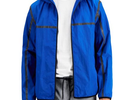 ALFANI Mens Tech Blue Zip Up Jacket on Sale