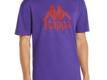 KARA Mens Purple Logo Graphic Classic Fit Cotton T-Shirt Online Sale