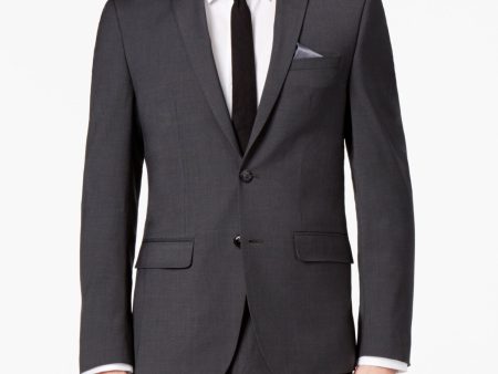 BAR III Mens Gray Single Breasted, Skinny Fit Performance Stretch Suit Separate Blazer Jacket Hot on Sale