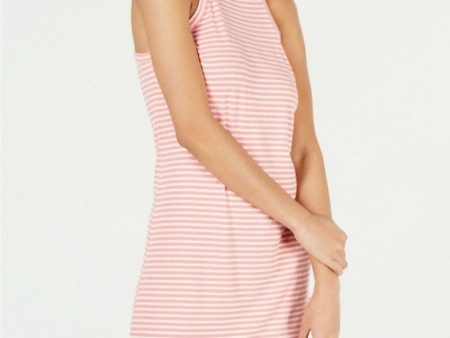 MAISON JULES Womens Striped Sleeveless Halter Above The Knee Shift Dress For Sale