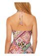 BLEU Women s Pink Printed Tie Rod Beattie Bandeau Tankini Swimsuit Top Fashion