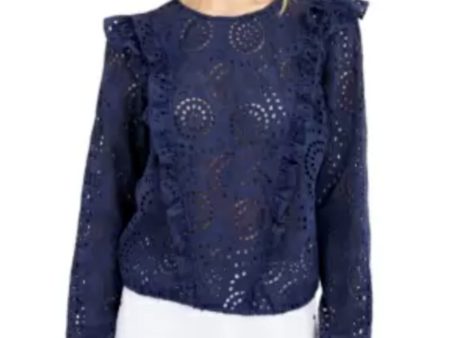 INC Womens Long Sleeve Crew Neck Blouse Online