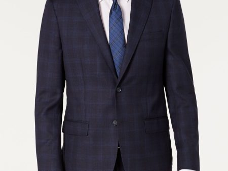 DKNY Mens Blue Single Breasted Blazer Jacket Online now