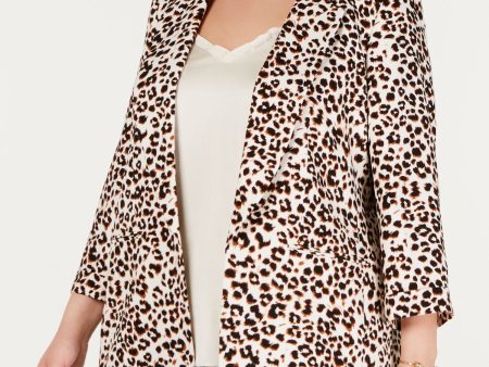 BAR III Womens Animal Print Wear To Work Jacket Online