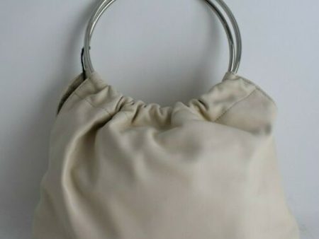 Little Liffner Women s Ivory Leather Double Flat Strap Handbag Purse Online