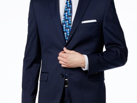 ALFANI Mens Blue Stretch Blazer Jacket on Sale