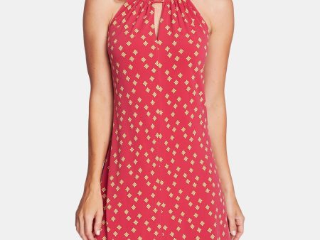 VINCE CAMUTO Womens Floral Spaghetti Strap Keyhole Above The Knee Shift Dress Online