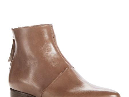 ALBERTO FERMANI Womens Creta Brown Bellina Pointed Toe Block Heel Zip-Up Leather Heeled Boots Discount