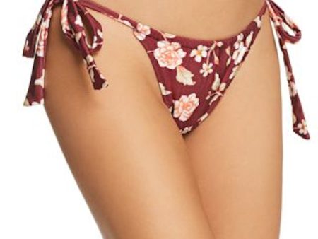 MINKPINK Women s Multi Color Floral Tie Sides Hipster Swimwear Bottom Online Hot Sale