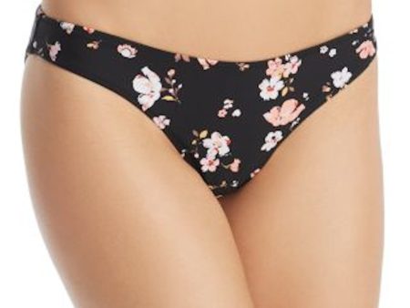 MINKPINK Women s Black Floral Full Hipster Bikini Bottom on Sale