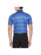 HYBRID APPAREL Mens Golf Blue Striped Short Sleeve Athletic Fit Moisture Wicking Polo Online Sale