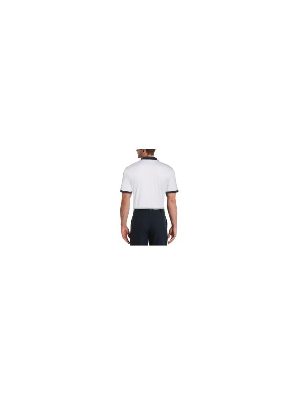 HYBRID APPAREL Mens White Classic Fit Performance Stretch Polo For Discount