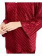 ALFANI Womens Ribbed Long Sleeve V Neck Top on Sale