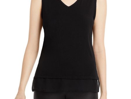 & BASICS Womens Sleeveless V Neck Tank Top For Discount