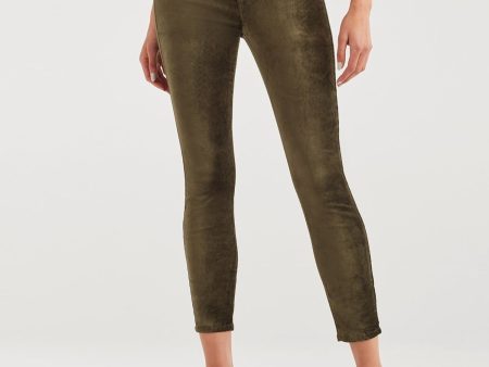 7 FOR ALL MANKIND Womens Green Capri Jeans on Sale