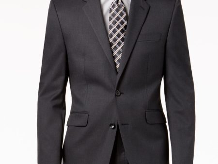 ALFANI Mens Gray Single Breasted Blazer Jacket For Cheap