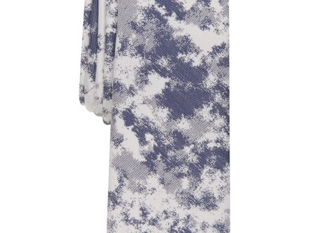 INC Mens Slate Abstract Print Skinny Neck Tie Hot on Sale