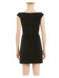 THEORY Womens Black Zippered Polka Dot Velvet Sleeveless V Neck Short Evening Body Con Dress Online now