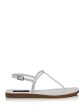 AQUA Womens White T-Strap Zen Round Toe Buckle Thong Sandals Shoes M Cheap