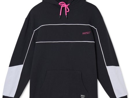 WESC Mens Mike Black Logo Graphic Draw String Hoodie For Sale