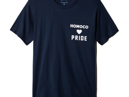 HOMOCO Mens Navy Graphic Short Sleeve T-Shirt For Cheap