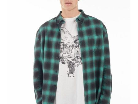 NANA JUDY Mens Fulton Green Tartan Plaid Collared Button Down Shirt Online now