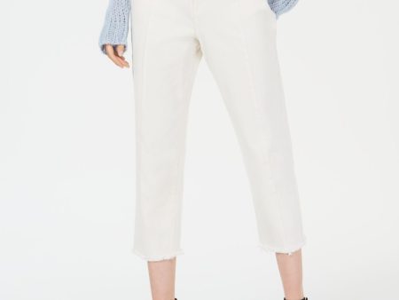 LINE + DOT Womens White Belted Skinny Jeans Online Sale