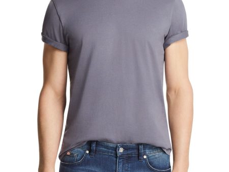 The Mens store Mens Purple Cotton Blend Classic T-Shirt Discount