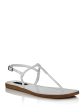 AQUA Womens White T-Strap Zen Round Toe Buckle Thong Sandals Shoes M Cheap