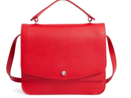 ELIZABETH AND JAMES Women s Red Leather Single Strap Shoulder Bag Discount