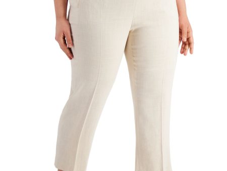 BAR III Womens Beige Pocketed Stretch Pull-on Wear To Work High Waist Pants For Sale