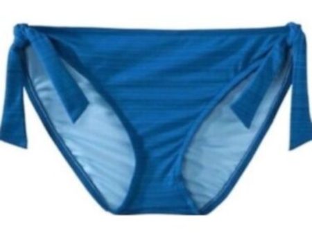 MOSSIMO SUPPLY CO. Women s Blue Striped Tie Bikini Swimwear Bottom Online Sale