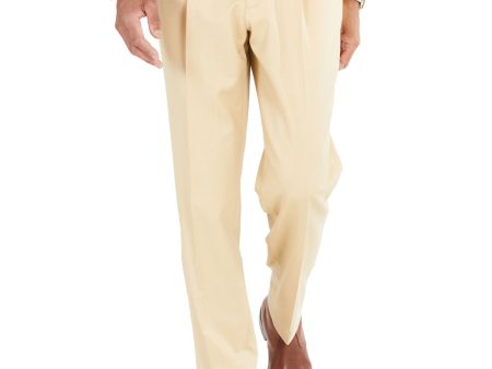 TAYION BY MONTEE HOLLAND Mens Beige Classic Fit Wool Blend Suit Separate Pants For Cheap