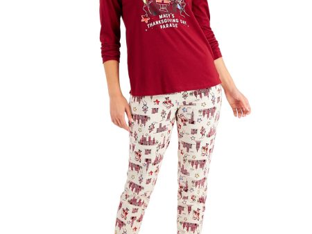 FAMILY PJs Beige Graphic Long Sleeve Lounge Everyday Pajamas Cheap