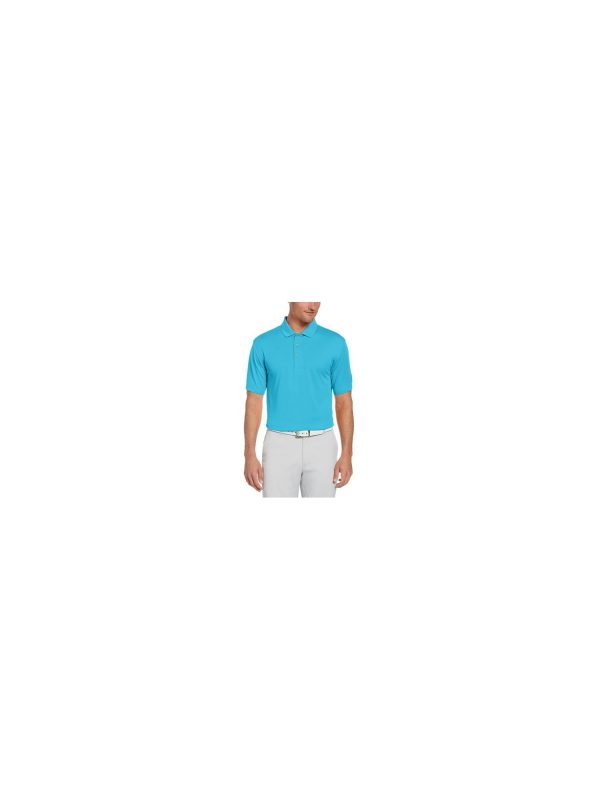 HYBRID APPAREL Mens Golf Blue Moisture Wicking Polo For Cheap