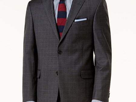 TOMMY HILFIGER Mens Gray Plaid Blazer Online