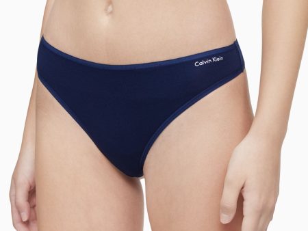 CALVIN KLEIN Navy Solid Everyday Thong Fashion