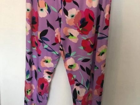 ADYSON PARKER Purple Floral Everyday Pants Sale