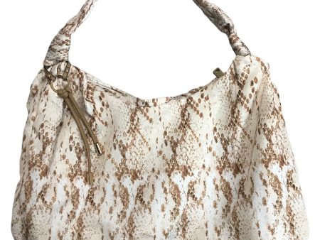 INC Women s Beige Nosida Snake Print Polyester Lightweight Tassel Hardware Single Strap Tote Handbag Purse For Cheap