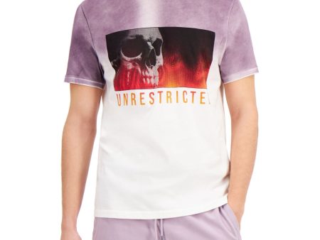 INC Mens Purple Lightweight, Graphic Short Sleeve T-Shirt Online Sale