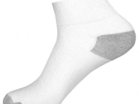 POWER CLUB 2 Pack Mens White Color Block Cushioned Casual Ankle Socks For Cheap