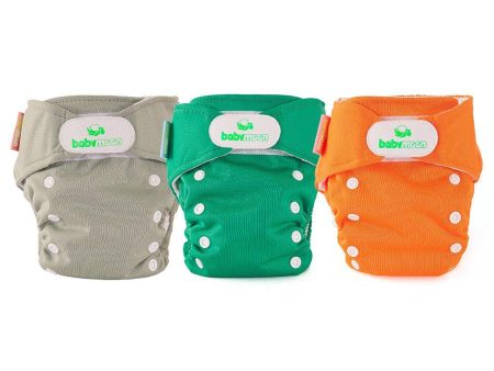 pack x3 panales ecobabymoon unitono   beige  verde y naranja Hot on Sale