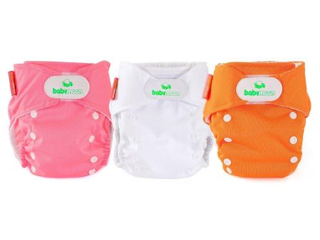 pack x3 panales ecobabymoon unitono   rosado  blanco y naranja Cheap