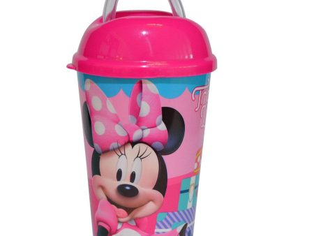 vaso redondo 9oz   tapa y pitillo   minnie Sale