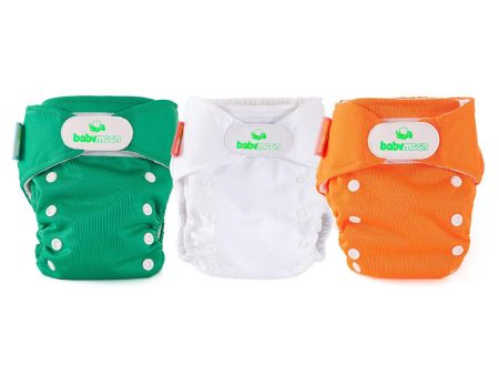 pack x3 panales ecobabymoon unitono   verde  blanco y naranja Online Hot Sale