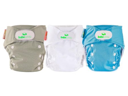 pack x3 panales ecobabymoon unitono   beige  blanco y azul Supply