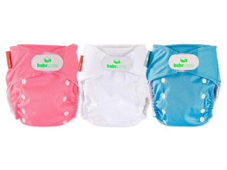 pack x3 panales ecobabymoon unitono   rosado  blanco y azul Fashion