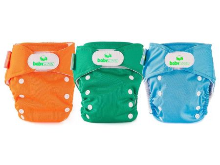 pack x3 panales ecobabymoon unitono   naranja  verde y azul Hot on Sale